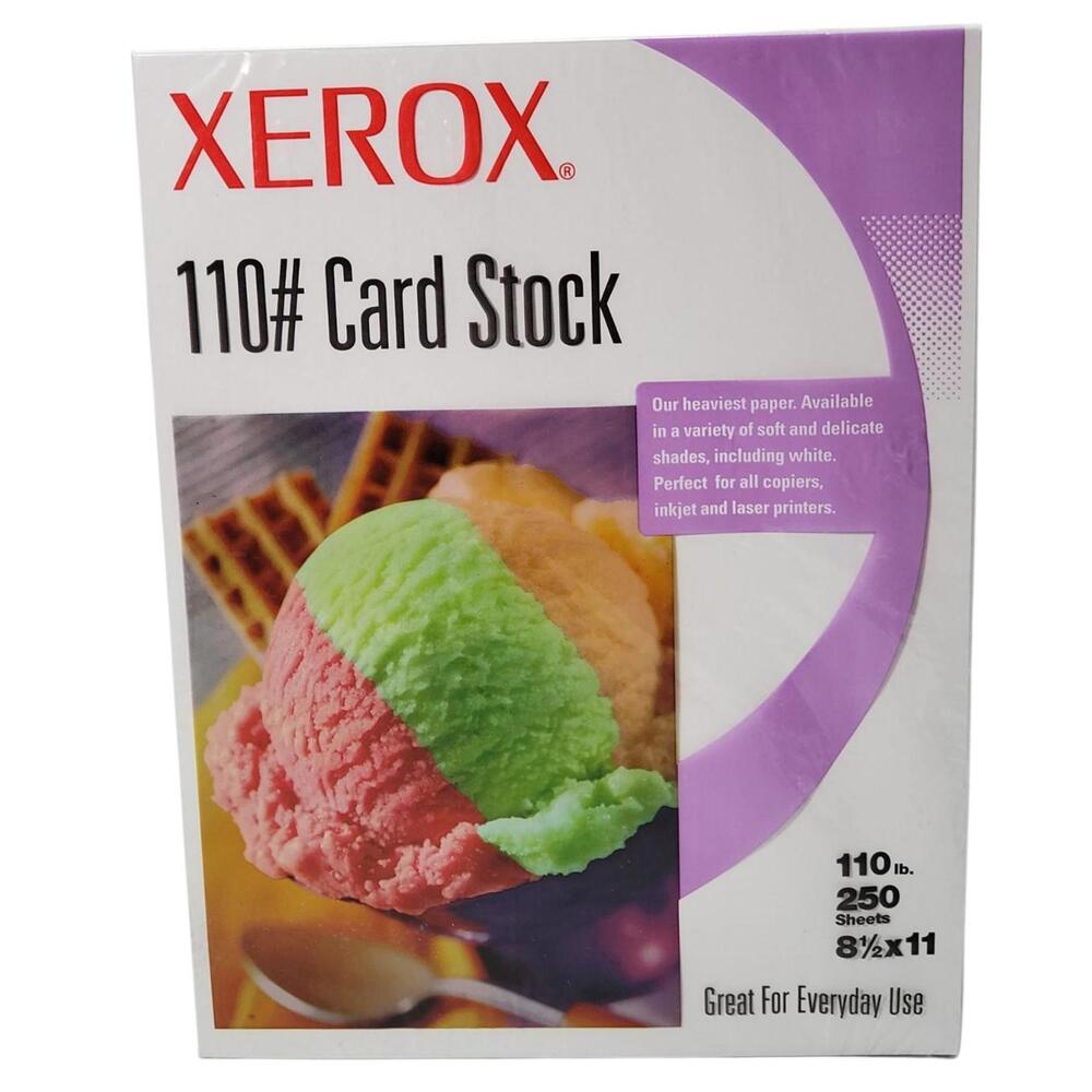 Xerox 110# Card Stock Gray Copy Printer Paper 250 Sheets 8 1/2" × 11"